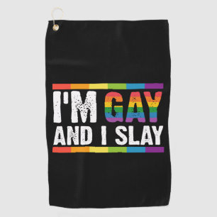 Serviette De Golf Je suis gay et je déchire la fierté gay LGBTQ