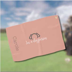 Serviette De Golf Je suis une personne de chien Citation personnalis
