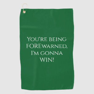 Serviette De Golf Je vais gagner drôle vert