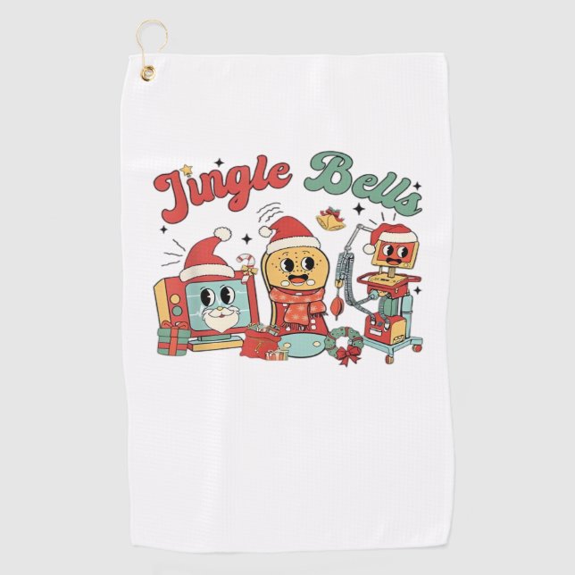 Serviette De Golf Jingle Bells Nurse, Christmas Nurse, Funny Christa (Devant)