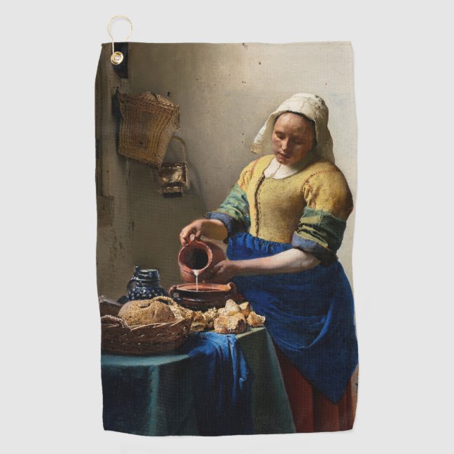 Serviette De Golf Johannes Vermeer - La Milkmaid (Devant)