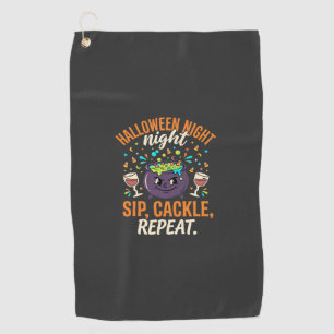 Serviette De Golf Joie de la fête du chaudron d'Halloween