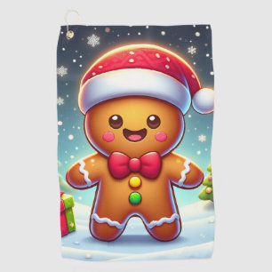 Serviette De Golf Joli bonhomme en pain d'épice de Noël/hiver fantai