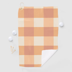Serviette De Golf Joli Carrés Peach