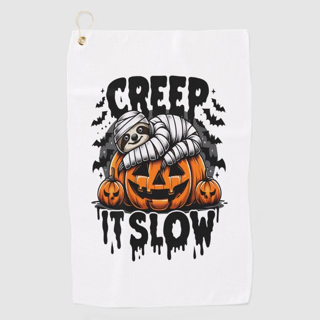 Serviette De Golf Joli Halloween Sloth (Devant)