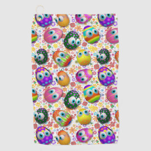 Serviette De Golf Jolis œufs de Pâques de dessin animé drôles