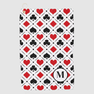 Serviette De Golf Jouer des symboles de cartes