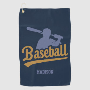 Serviette De Golf Joueur de baseball personnalisé et couleur