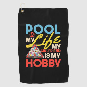 Serviette De Golf Joueur de billard   Billard de piscine est ma vie