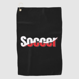 Serviette De Golf Joueur de soccer Swish Abstrait - Word Art