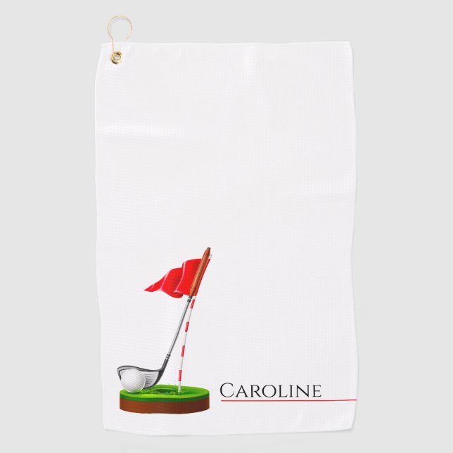Serviette De Golf Joueuse de golf | Cadeau Sport cool (Devant)