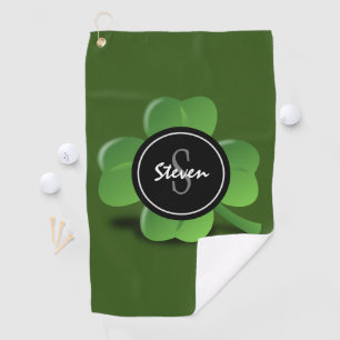 Serviette De Golf Jour de l'Saint Patrick Lucky Green Shamrock Nom d