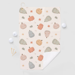 Serviette De Golf Joyeux Citrouille Motif - Golf Towel