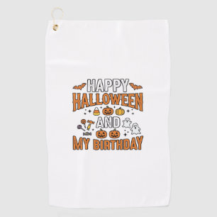Serviette De Golf Joyeux Halloween Et Mon Anniversaire Design Vintag