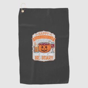Serviette De Golf Joyeux Halloween Manger Boire Être Effrayant Citro