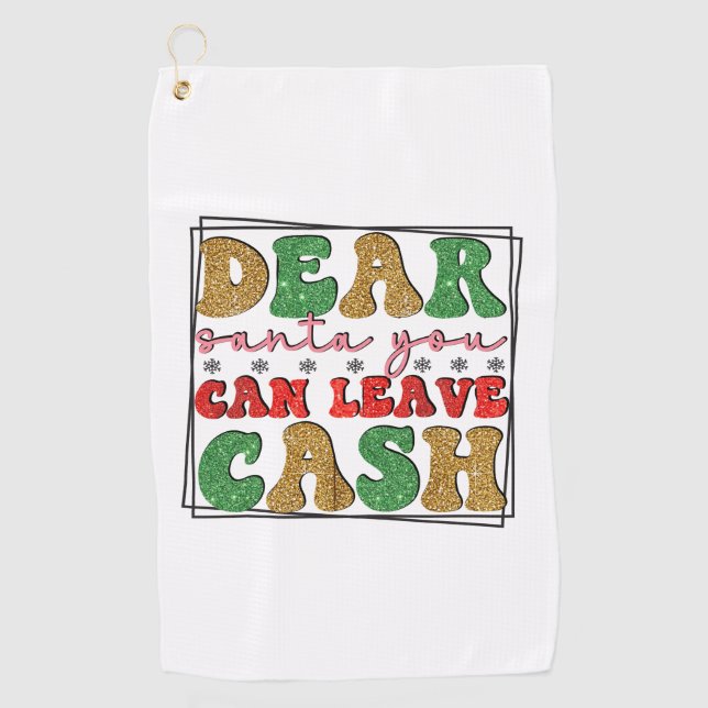 Serviette De Golf Joyeux Noël Cher Père Noël Vous Pouvez Laisser De  (Devant)