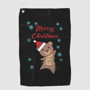 Serviette De Golf Joyeux Noël Ours Neige Ours d'hiver Teddy