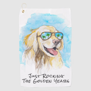 Serviette De Golf Juste Rocking Les Années D'Or Drôle Pun Retraite