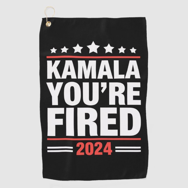Serviette De Golf Kamala Vous êtes Fired Kamala Harris 2024 (Devant)