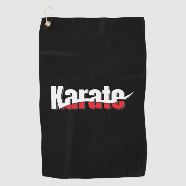 Serviette De Golf Karate Arts Martiaux Swish Abstrait (Devant)