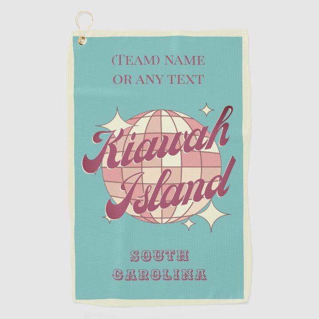 Serviette De Golf Kiawah Island Caroline du Sud États-Unis golfeur (Devant)