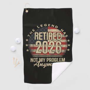 Serviette De Golf La légende a pris sa retraite 2026 drôle