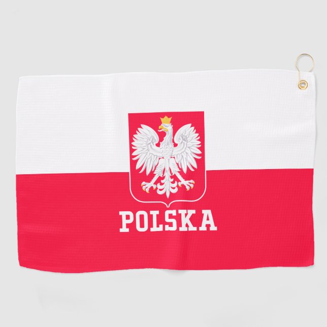 Serviette De Golf La Pologne (Horizontal)