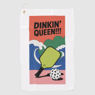 Serviette De Golf La reine Dinkin ! ! ! Sports de Pickleball Retro