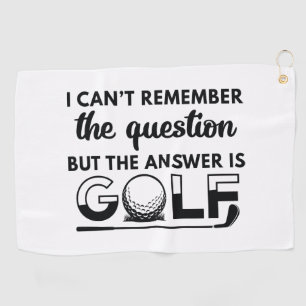 Serviette De Golf La Réponse Est Le Golf
