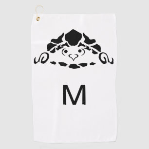 Serviette De Golf La tortue effrayée se cachant dans son coquillage