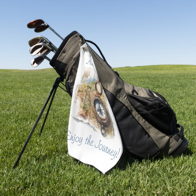 Serviette De Golf La vie est une aventure (Vert)