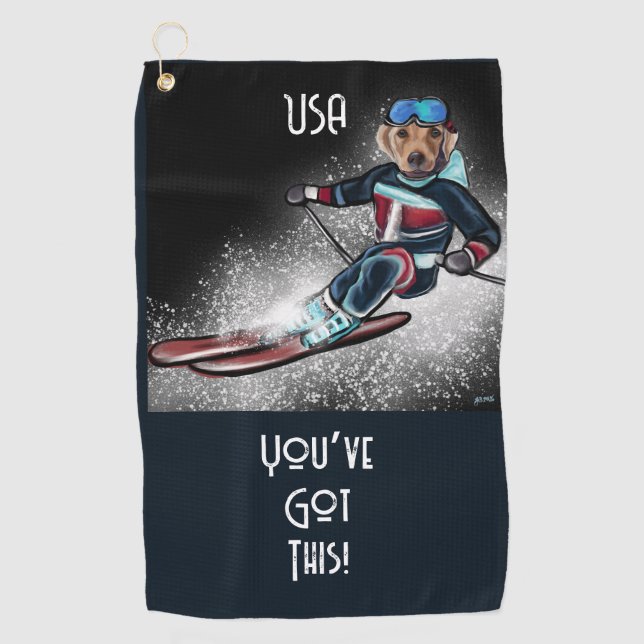 SERVIETTE DE GOLF LABRADOR RETRIEVER  (Devant)