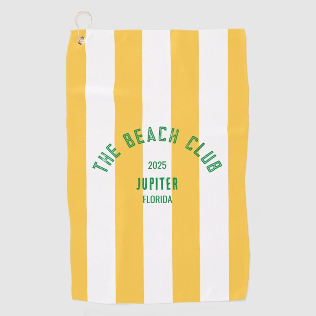 Serviette De Golf Le Beach Club - Jupiter Florida - Conception perso (Devant)