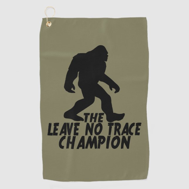 Serviette De Golf Le Champion de Leave No Trace Funny Bigfoot (Devant)