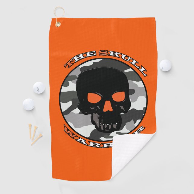 Serviette De Golf Le guerrier du crâne (En situation)