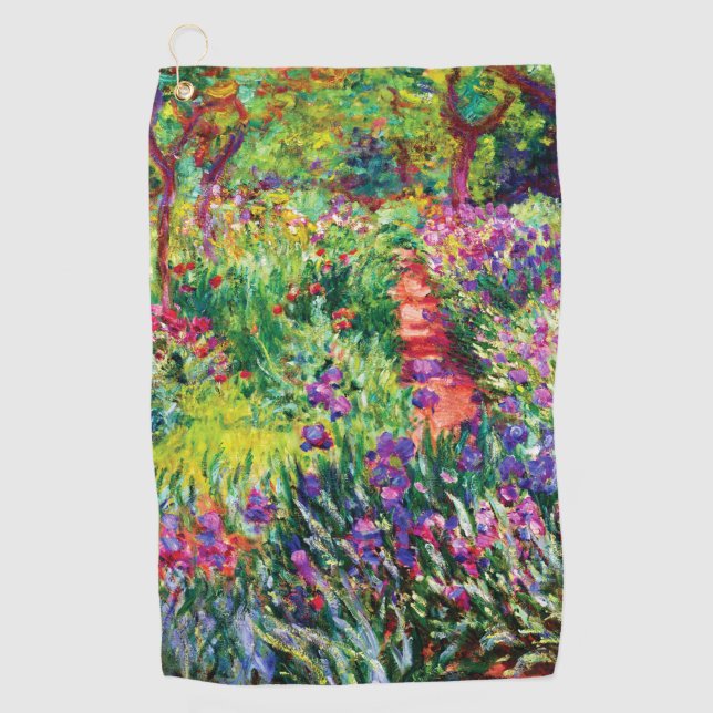 Serviette De Golf Le jardin d'Iris à Giverny par Claude Monet (Devant)