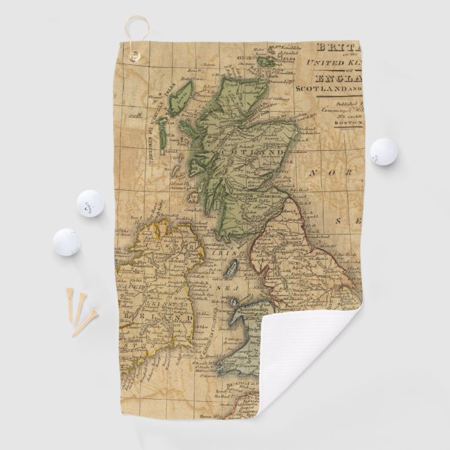 Serviette De Golf Le Royaume-Uni de l'Angleterre, de l'Ecosse et de (En situation)