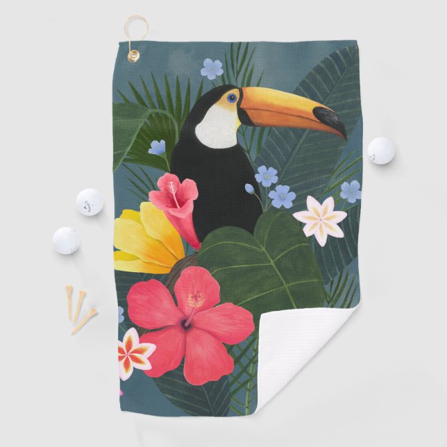 Serviette De Golf Le Toucan tropical en pleine nature (En situation)