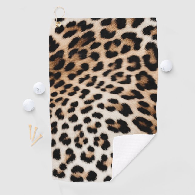 Serviette De Golf Léopard à crème Brown (En situation)