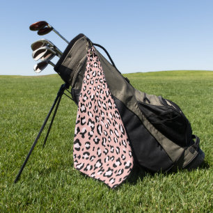 Serviette De Golf Léopard Print, Léopard Spots, Rose Léopard