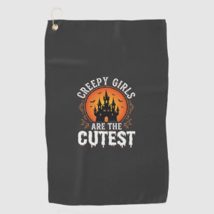 Serviette De Golf Les Filles Flippantes Sont Le Design De Halloween