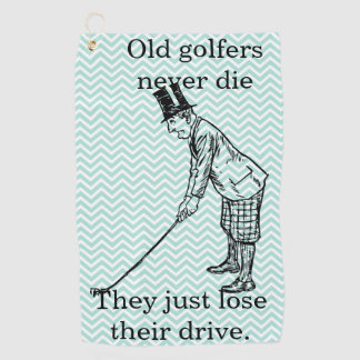 Serviette De Golf "Les Vieux Golfeurs ne meurent jamais" Amusant