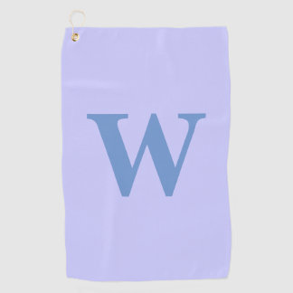 Serviette De Golf Lettre initiale de Cornflower moderne | Bleu périp
