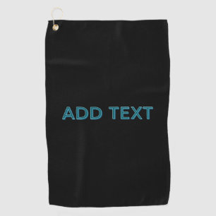 Serviette De Golf Lettres éditées modifiables avec ombre portée
