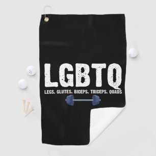 Serviette De Golf LGBTQ Legs Glutes Biceps Triceps Quads Gym Lover