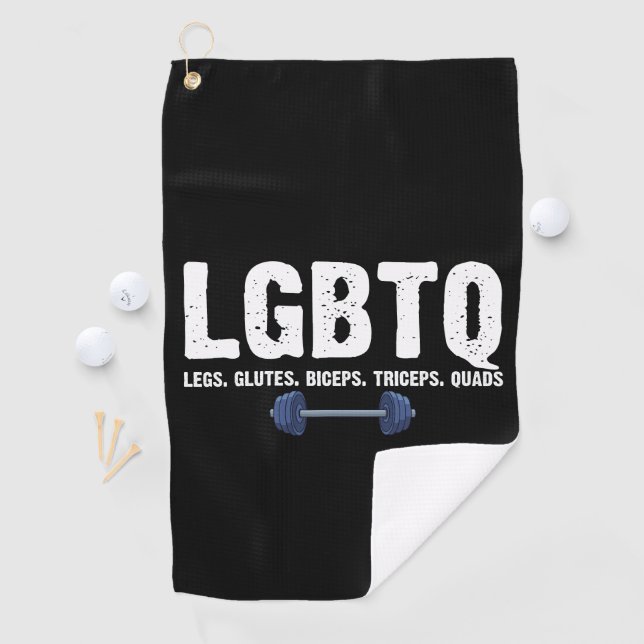 Serviette De Golf LGBTQ Legs Glutes Biceps Triceps Quads Gym Lover (En situation)