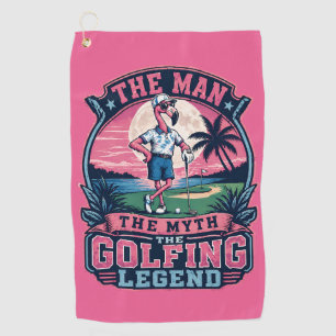 Serviette De Golf L'homme Mythe Légende de Golf Flamingo Drôle de Go