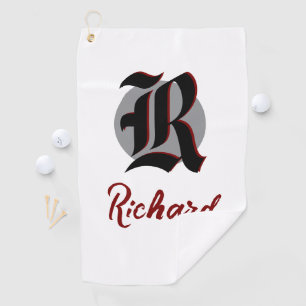 Serviette De Golf Ligue de week-end de course en désordre Monogramme