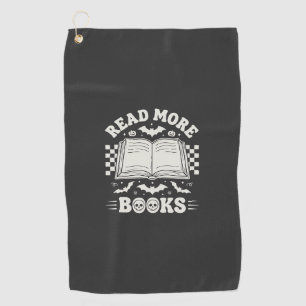 Serviette De Golf Lire Plus De Livres Rétro Halloween Amateur De Liv