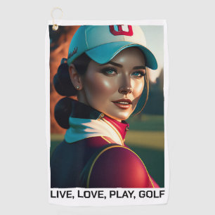 Serviette De Golf Live, Love, Play Golf - Golf Towel